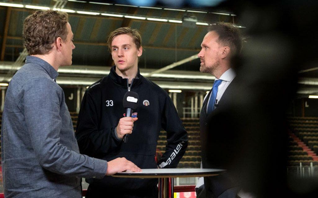 Ryan Lasch och Johan Mattsson gästar senaste avsnittet av 031 Hockey. Bild: Carl Sandlin