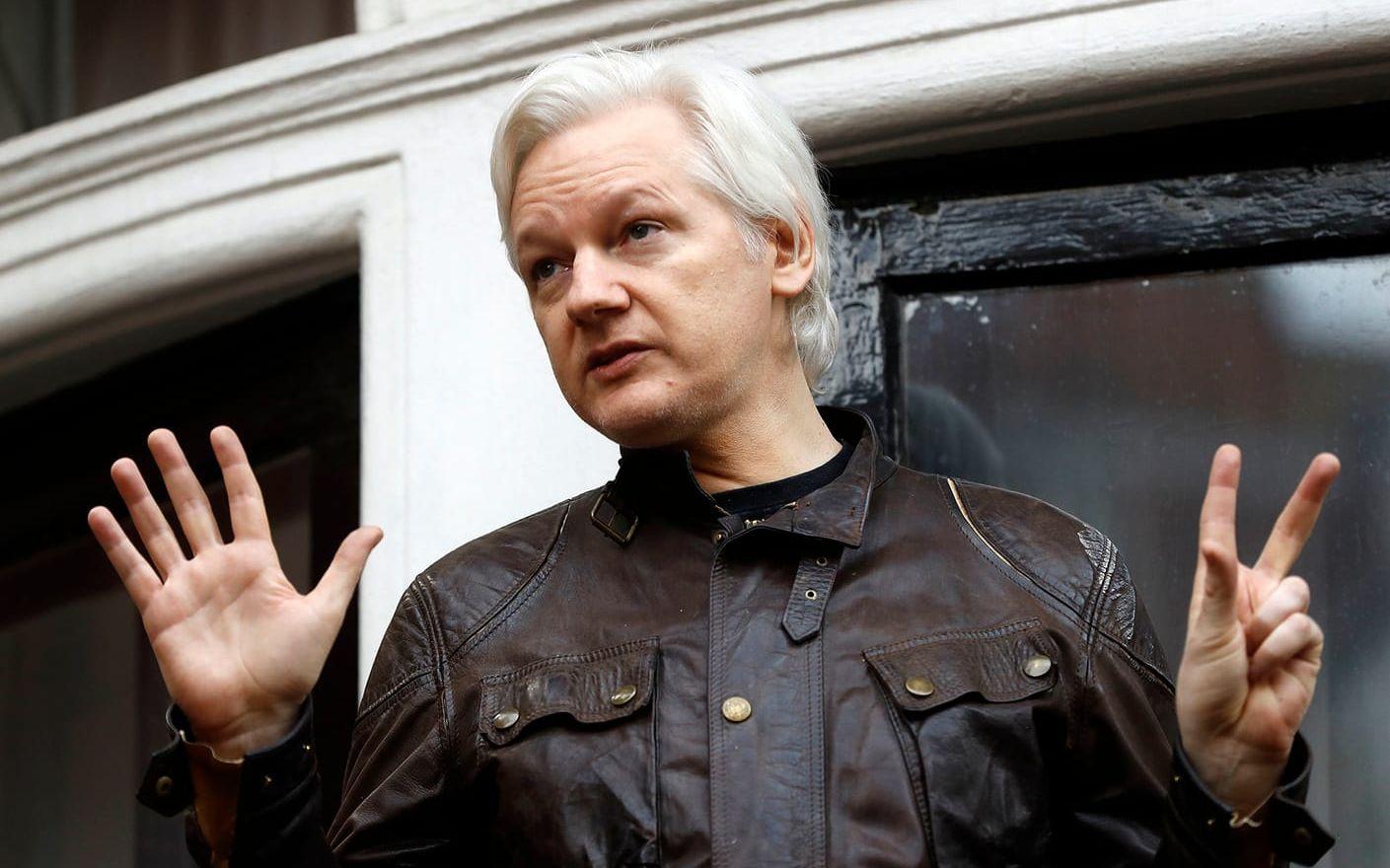 Julian Assange. Wikileaks lade ut material från Clintons kampanj. FOTO: AP
