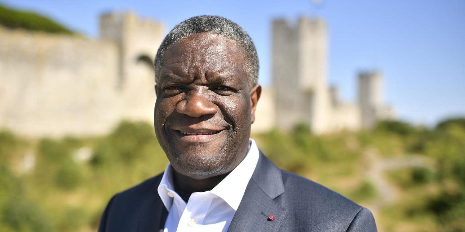 Den kongolesiske gynekologen och människorättsaktivisten Denis Mukwege under ett besök i Visby.