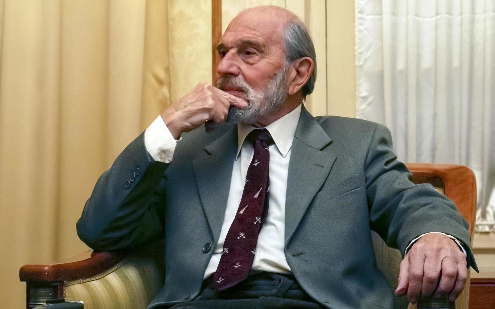 Storspionen George Blake i Ryssland 2006, dit han flytt 40 år tidigare. Nu är han död. Arkivbild.
