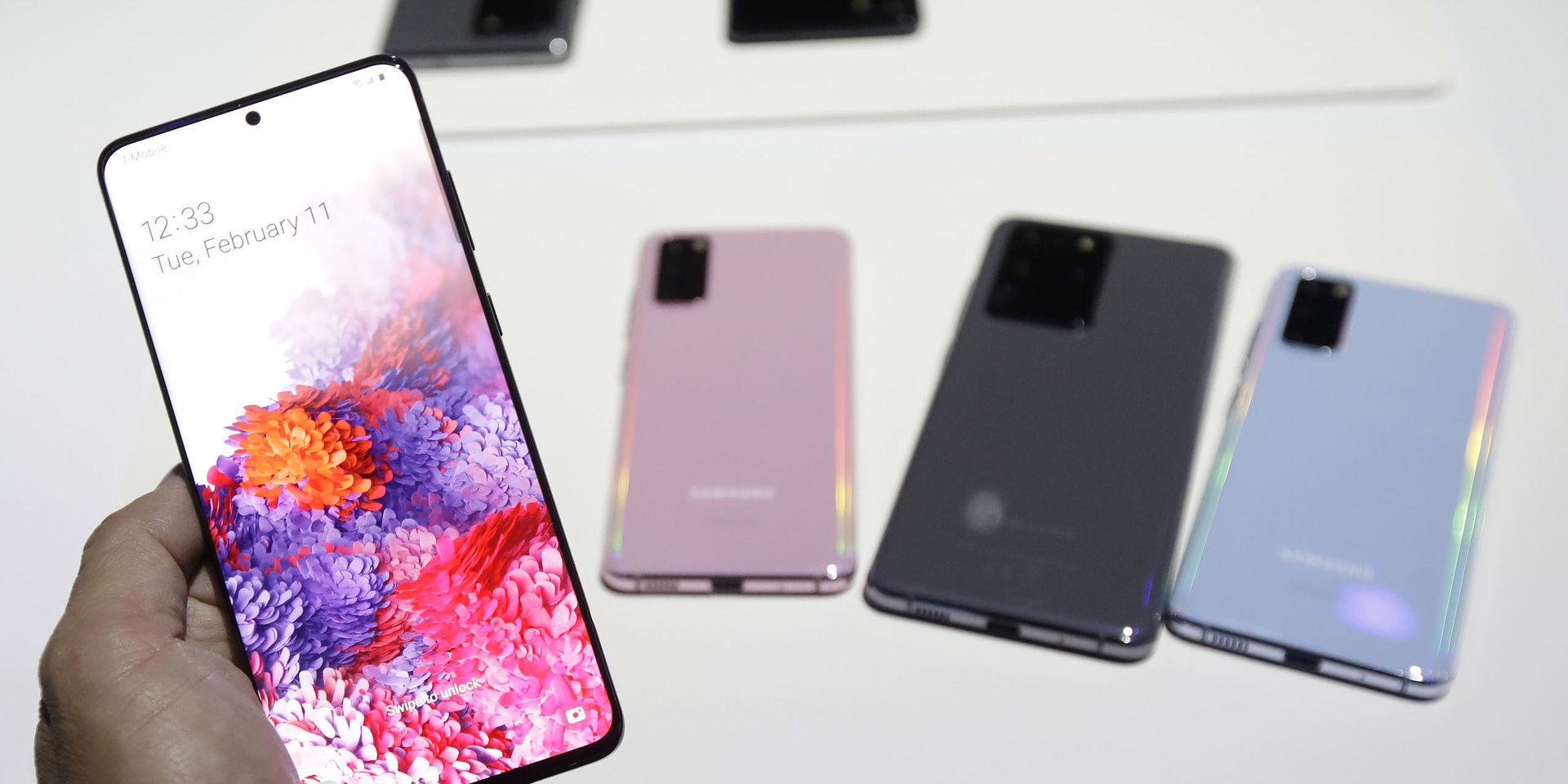 Samsungs nya telefoner som presenterades i februari. 
