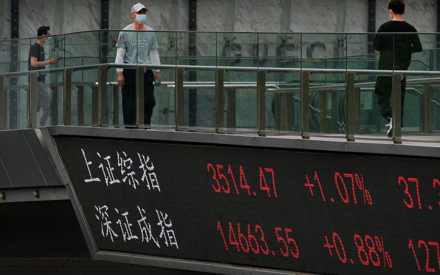 Handeln i Kina är trevande under fredagen. Arkivbild.