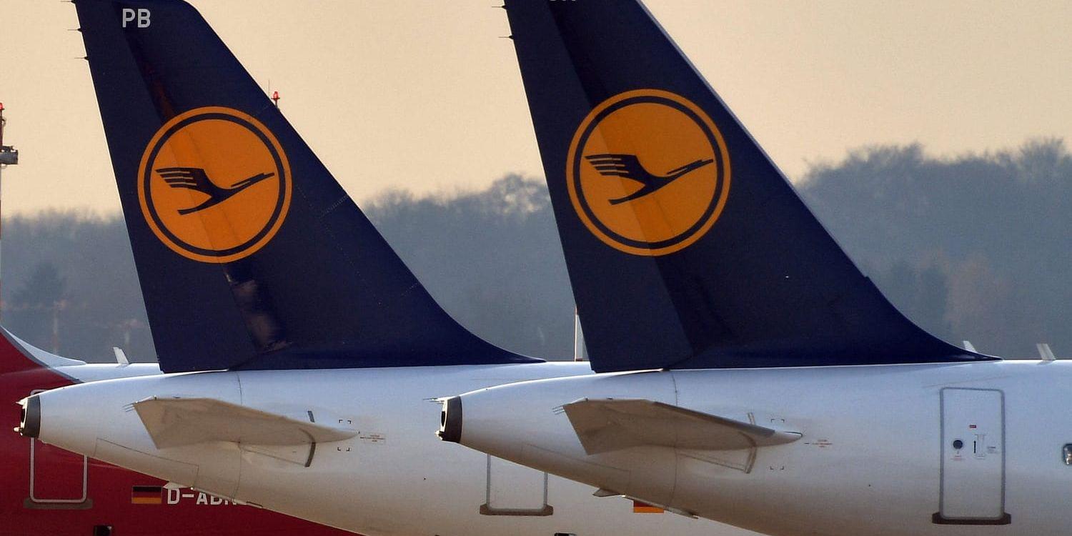 Ett Lufthansaplan fick problem med en motor. Arkivbild.