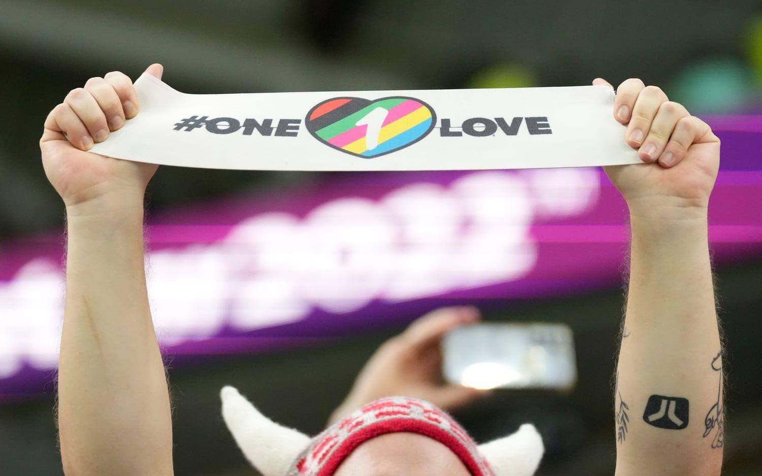”One Love”-bindeln förbjöds av Fifa.