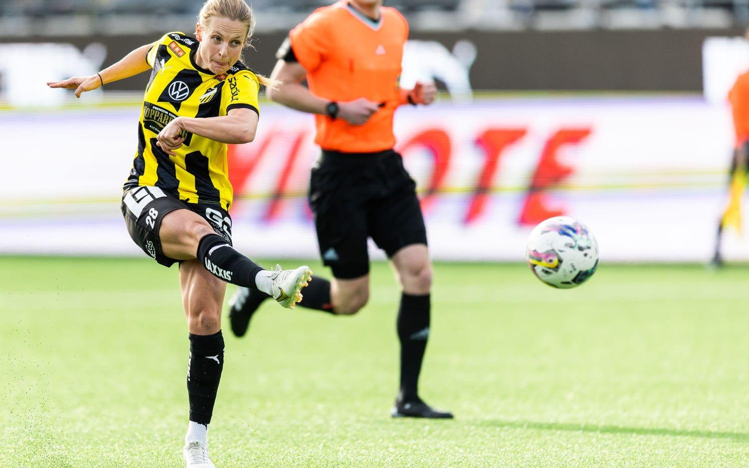 Anna Anvegård blev målskytt för andra matchen i rad.