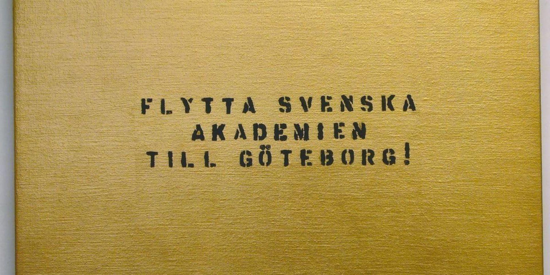 Manfred Soeder tilltalades av rubriken på Björn Werners krönika om Svenska Akademien och förevigade den i sin konst. Nu ska den ställas ut på Liljevalchs.