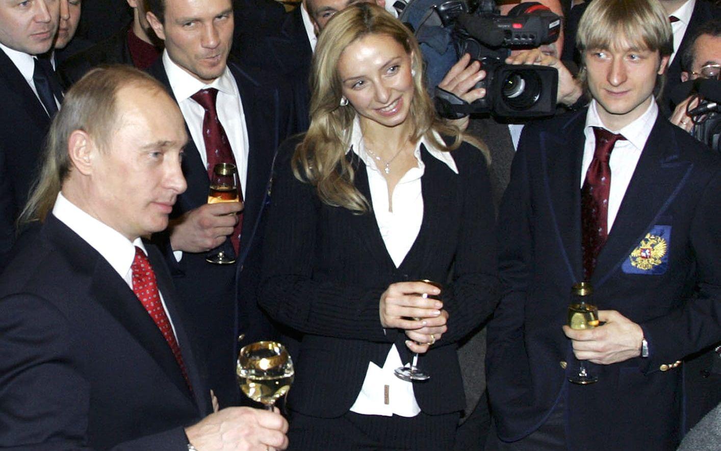 Här tillsammans med Rysslands president Vladimir Putin.