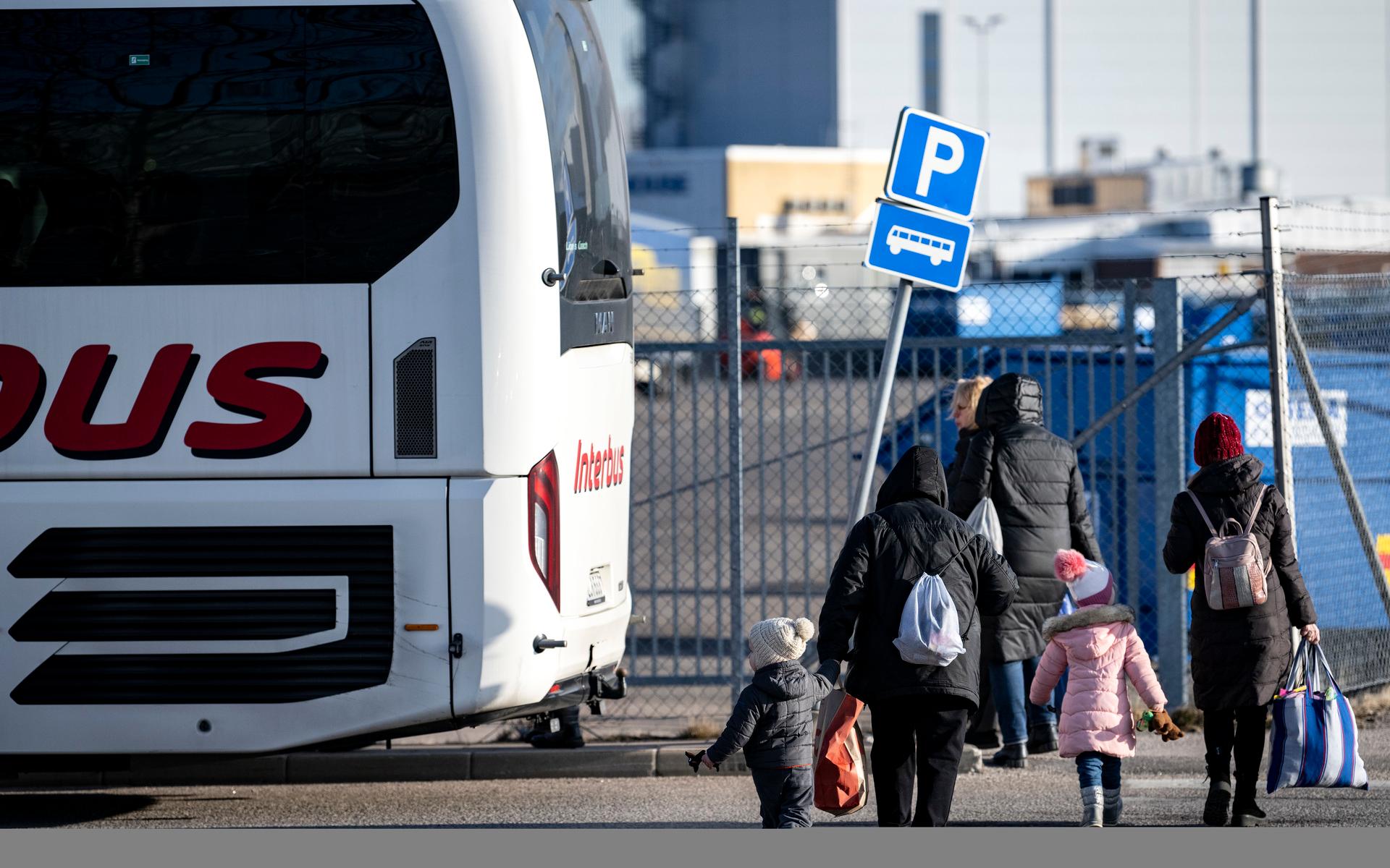 När den ukrainska flyktingströmmen var som störst i våras kom tusentals med färja till Karlskrona. Arkivbild.