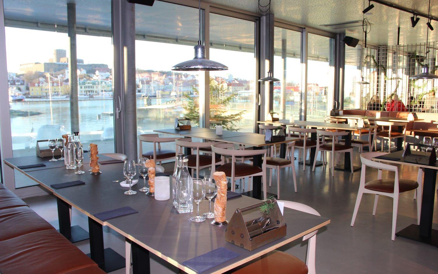 Den nya restaurang- och bardelen med utsikt över Marstrandsön. Bild: Camilla Moestedt