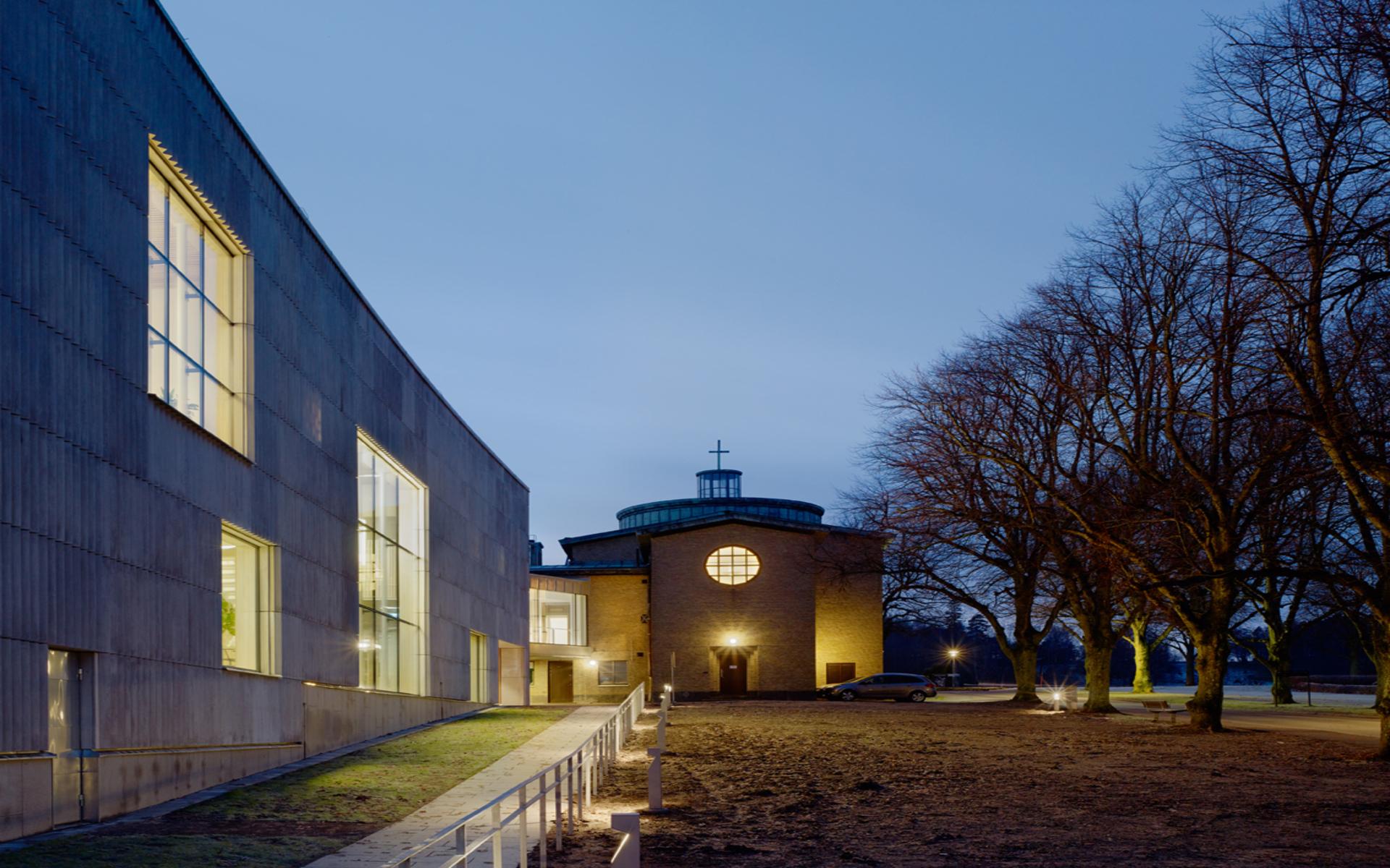 Kvibergs krematorium är ritat av Erseus arkitekter.