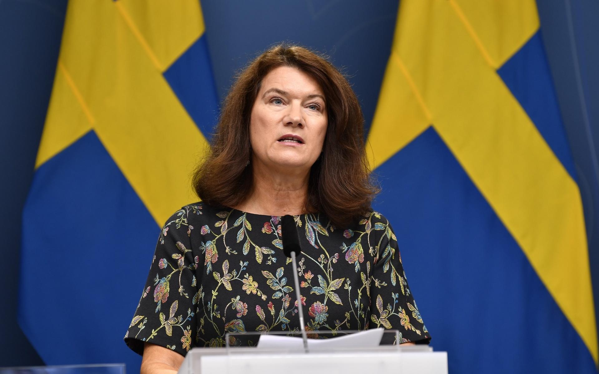 Utrikesminister Ann Linde.
