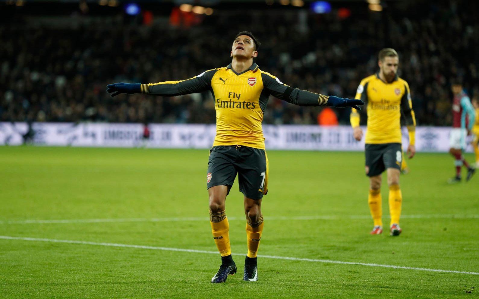 Arsenals anfallare Alexis Sanchez är glödhet. Foto: Bildbyrån