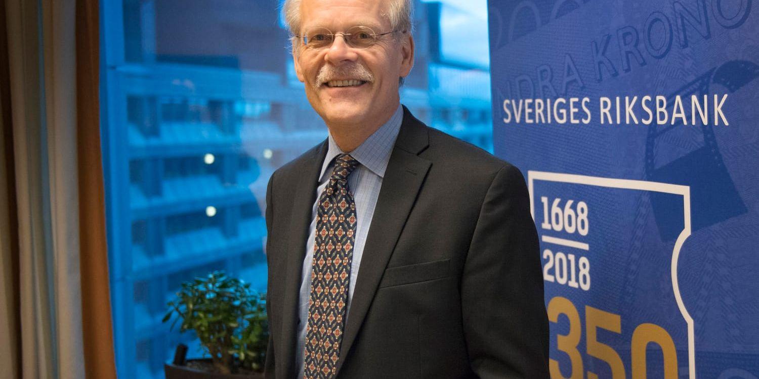 Riksbankschefen Stefan Ingves håller pressträff angående Riksbankens 350-årsfirande.