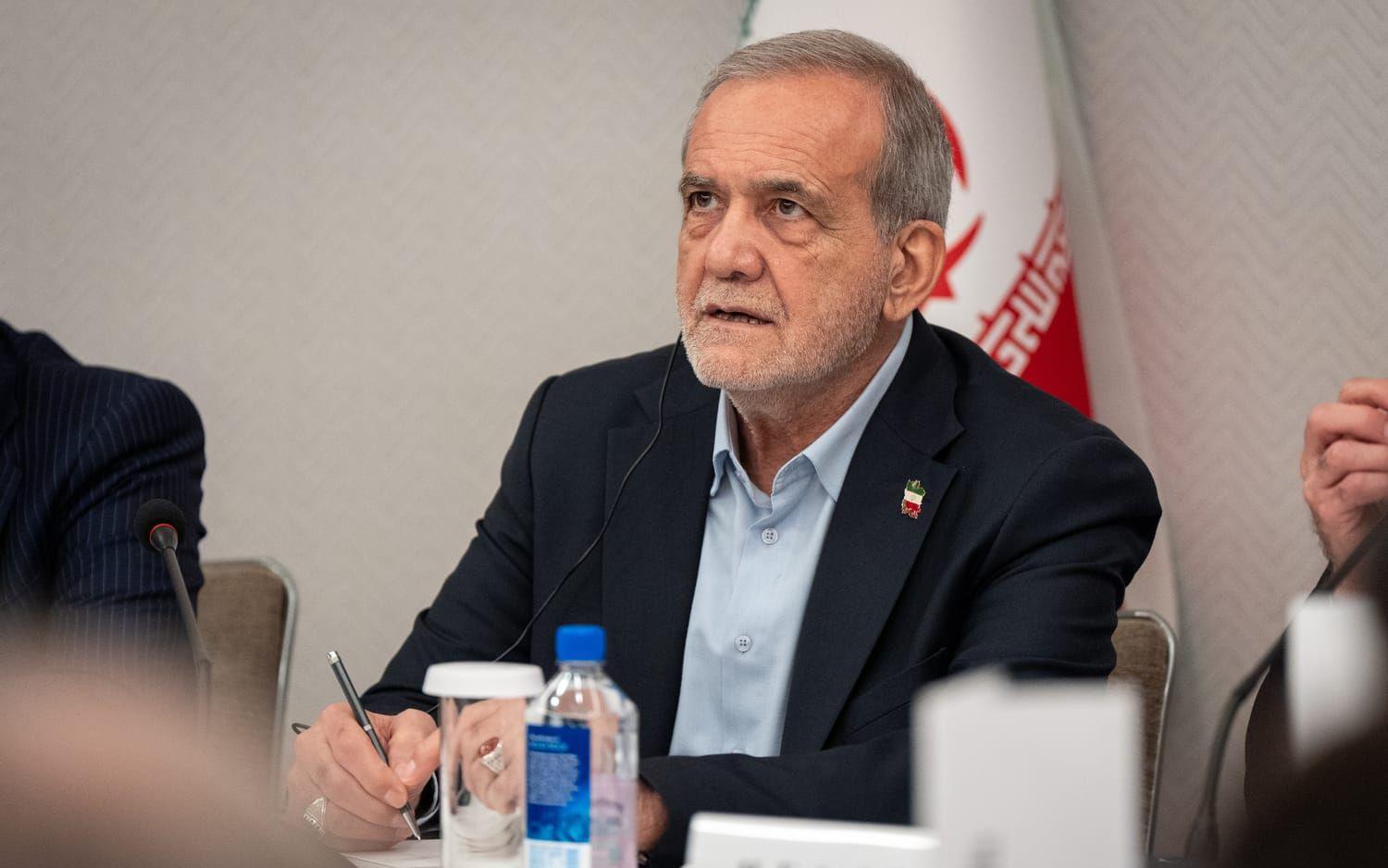 Irans president Masoud Pezeshkian. Arkivbild.