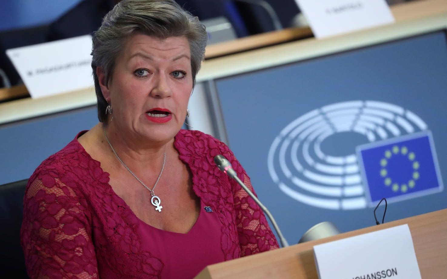 Tillträdande inrikeskommissionären Ylva Johansson i utskottsförhör.