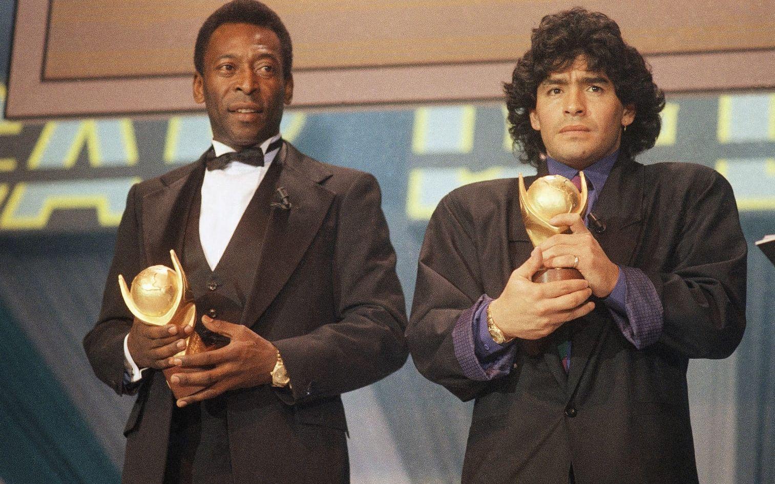 Länge sågs Pelé och Maradona som världens två överlägset bästa fotbollsspelare genom alla tider, nu har duon fått konkurrens av Lionel Messi och Cristiano Ronaldo.