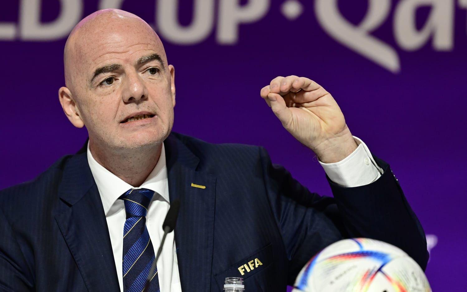 Gianni Infantino kallar kritiker av Qatar-VM för hycklare.