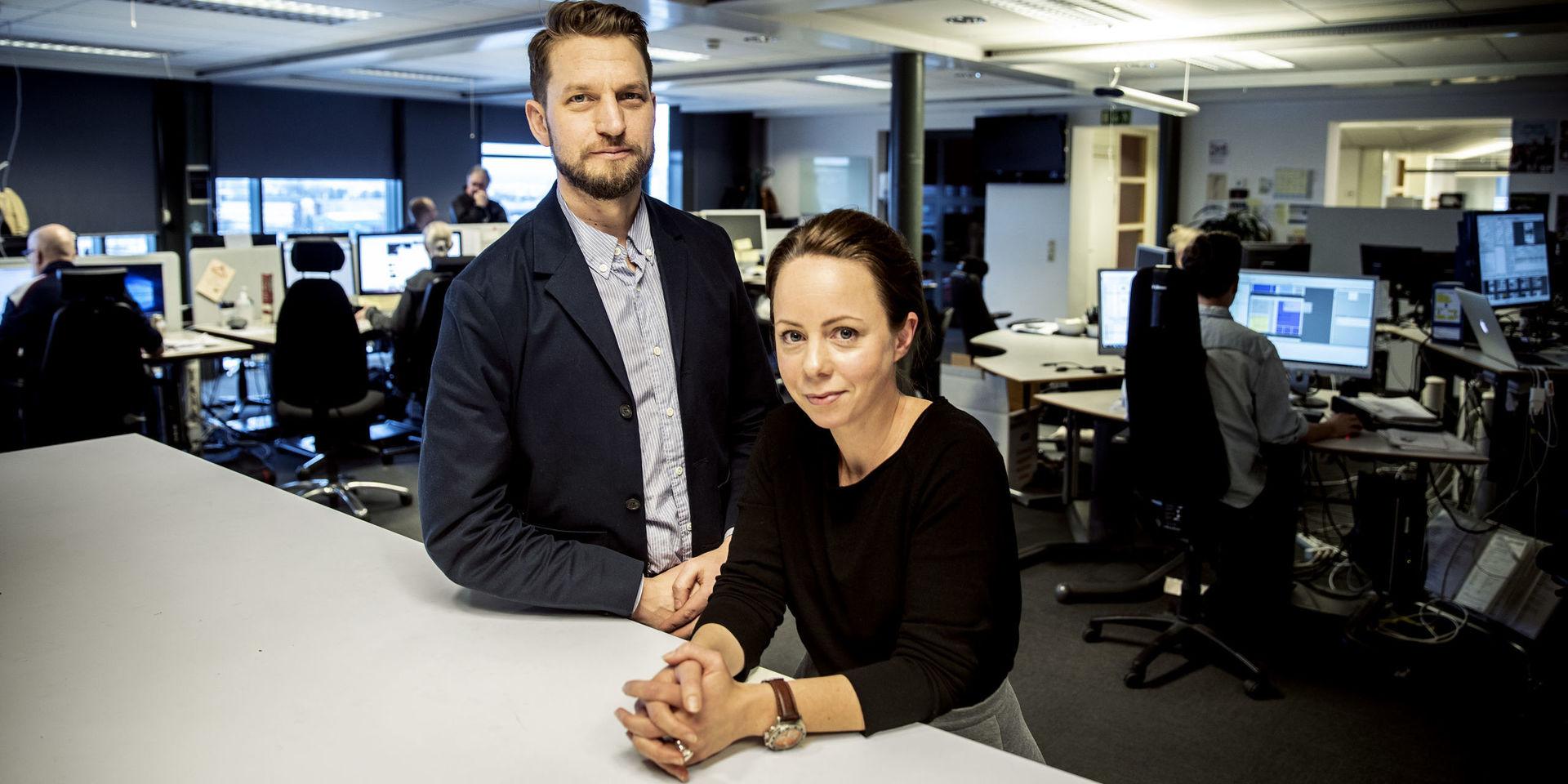 GP:s chefredaktör Christofer Ahlqvist och SVT:s Jorun Collin, ansvarig utgivare för Opinion Live.