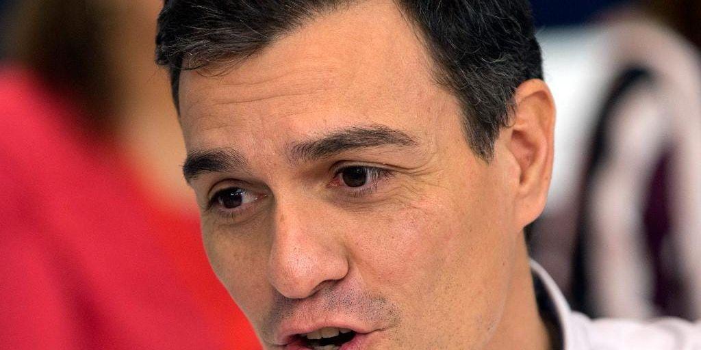 Socialisteledaren Pedro Sanchez från partiet PSOE har fått i uppdrag att försöka forma en ny spansk regering. Arkivbild.