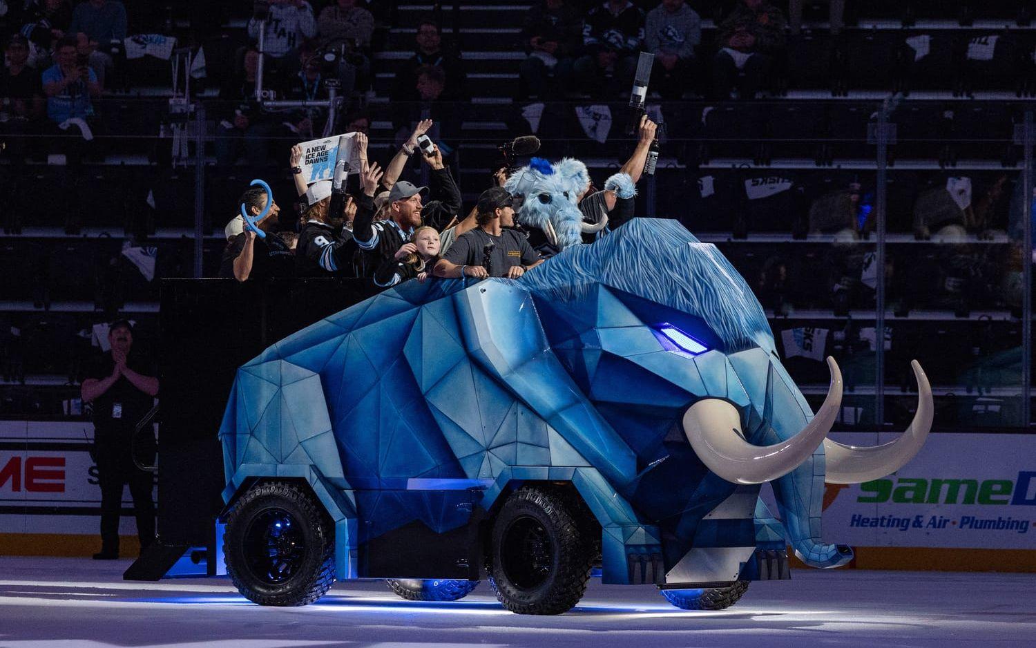 Utah Mammoths nya ismaskin, som går under namnet Zammoth, får göra slutspelsdebut. Arkivbild.