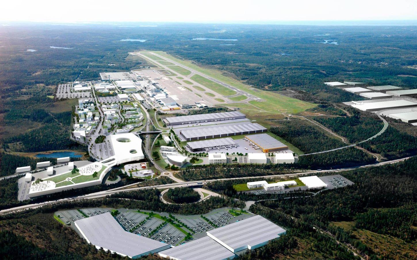 Inte långt från Landvetter Södra pågår ytterligare ett stort projekt. Om drygt tio år ska ett helt ny Landvetter Airport City ha växt fram, med 10 000 nya arbetstillfällen.
