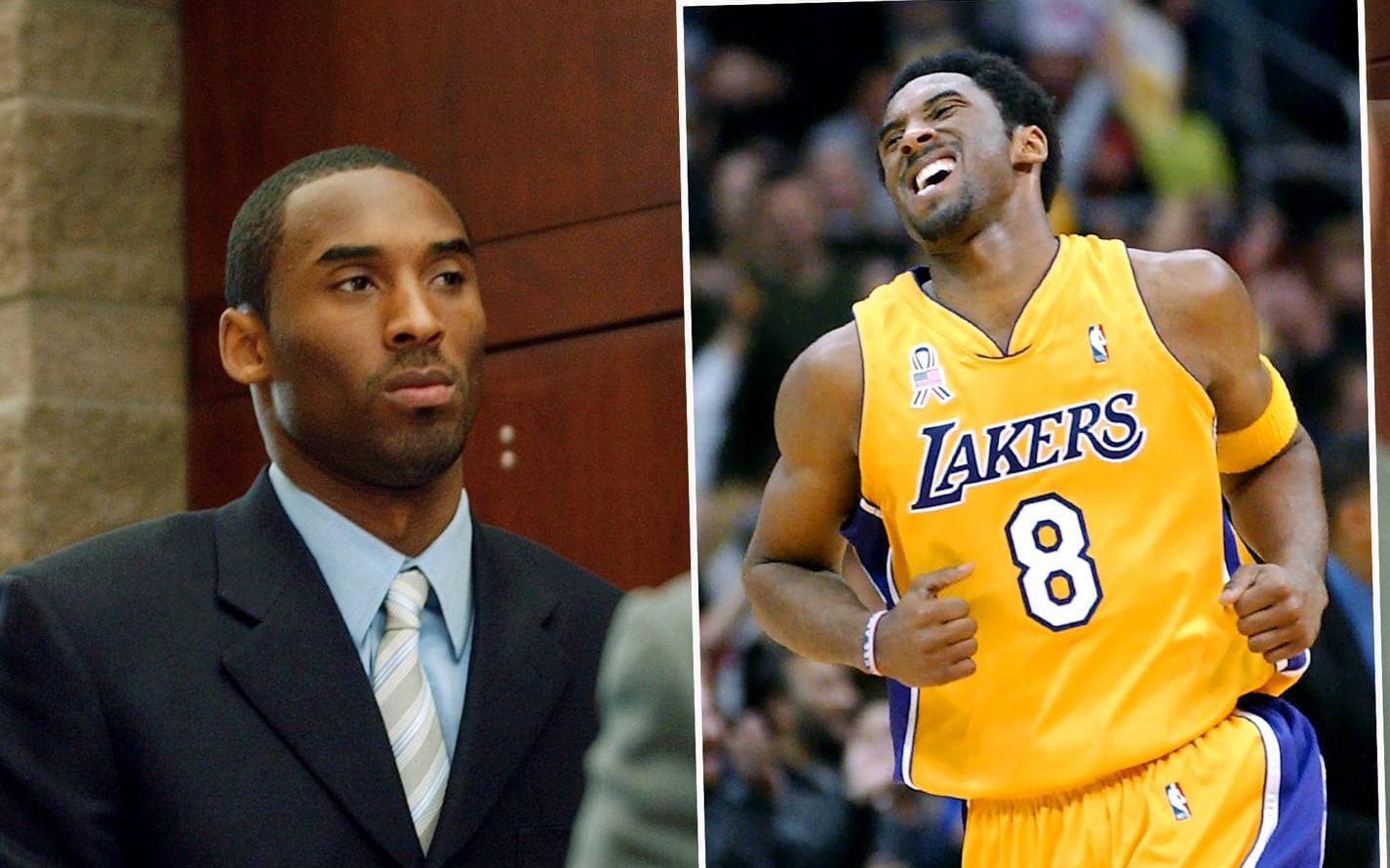 6. En 19-årig kvinna anklagade Kobe Bryant för våldtäkt i juni 2003. Lakersstjärnan nekade först, men erkände sedan att de hade haft sex. Det slutade med att parterna nådde en uppgörelse. Skandalen hotade Bryants äktenskap och var ett hårt slag mot hans rykte i NBA. Foto: TT