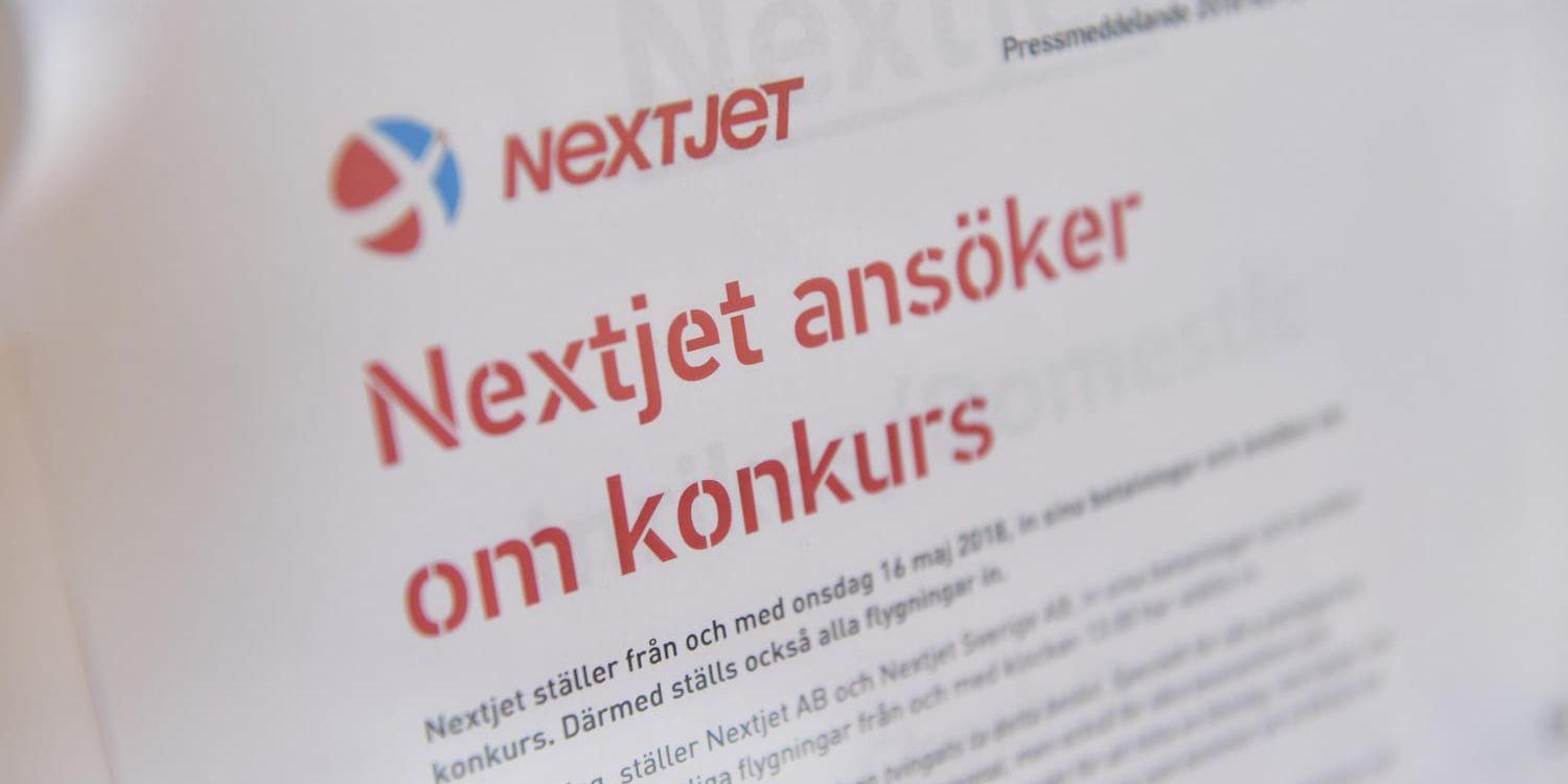 Riksdagen kräver information kring flygbolaget Nextjets konkurs.