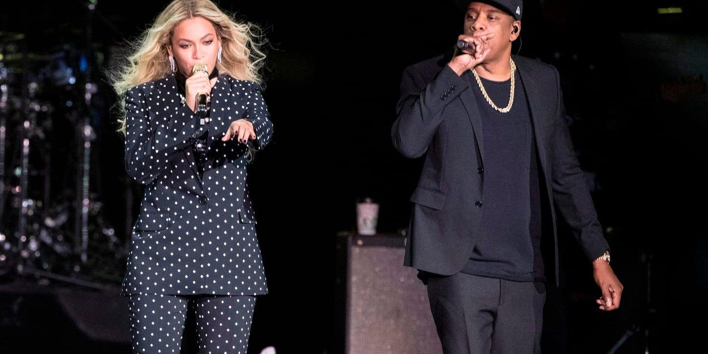 En person stormade scenen när Beyonce och Jay-Z uppträdde i Atlanta i lördags kväll. Arkivbild.