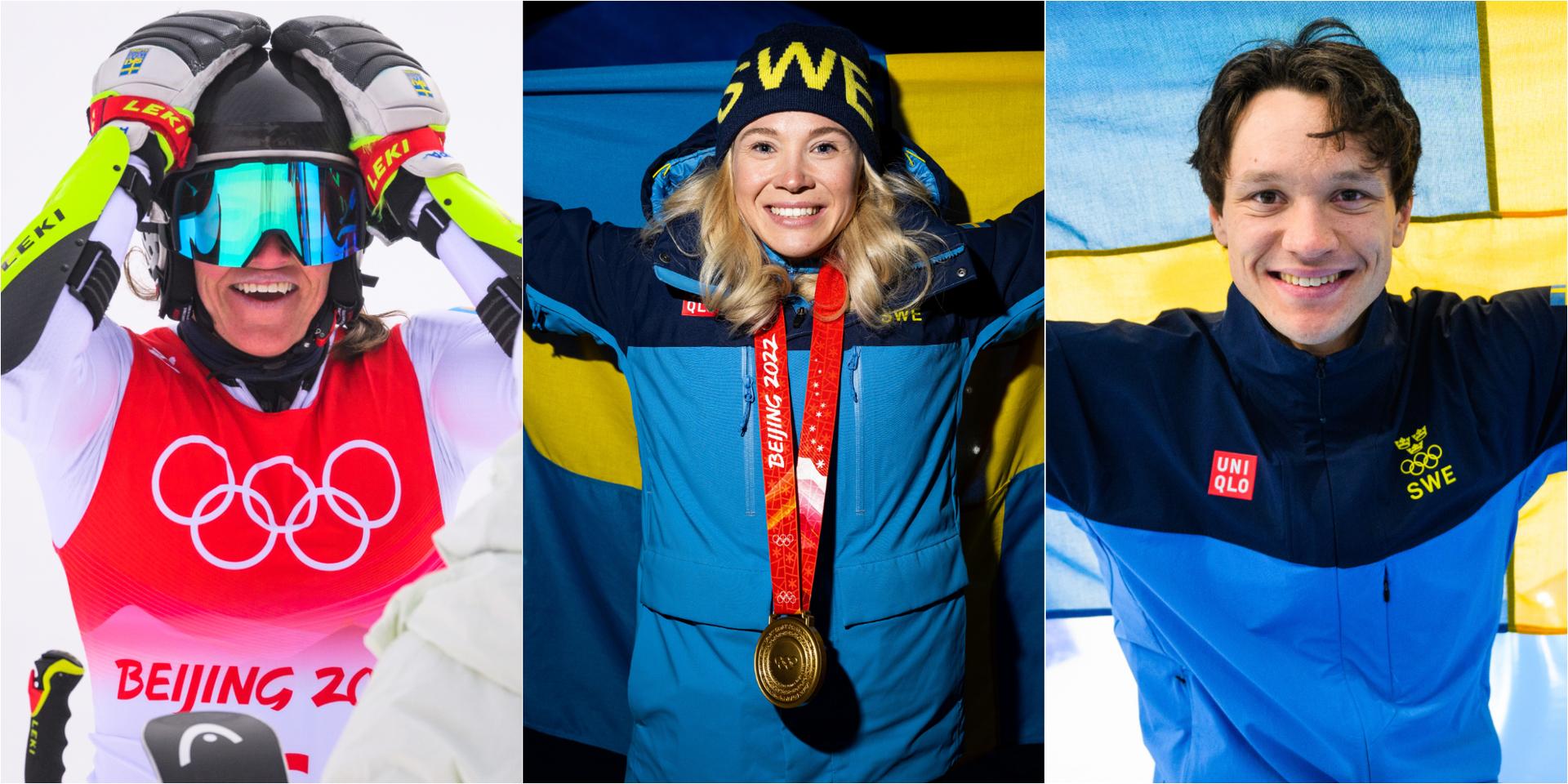 Sara Hector, Jonna Sundling och Nils van der Poel är tre av det svenska OS-guldmedaljörerna i Peking. 