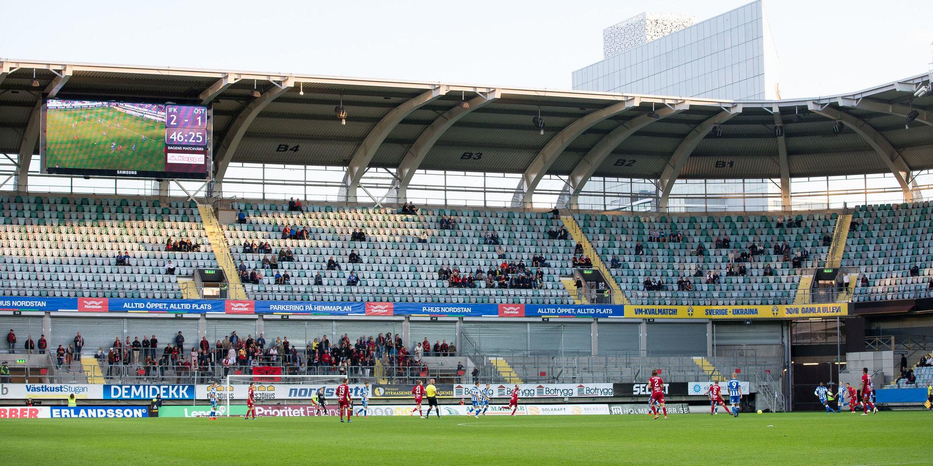 Läktare på Gamla Ullevi under fotbollsmatchen i allsvenskan mellan IFK Göteborg och Östersund