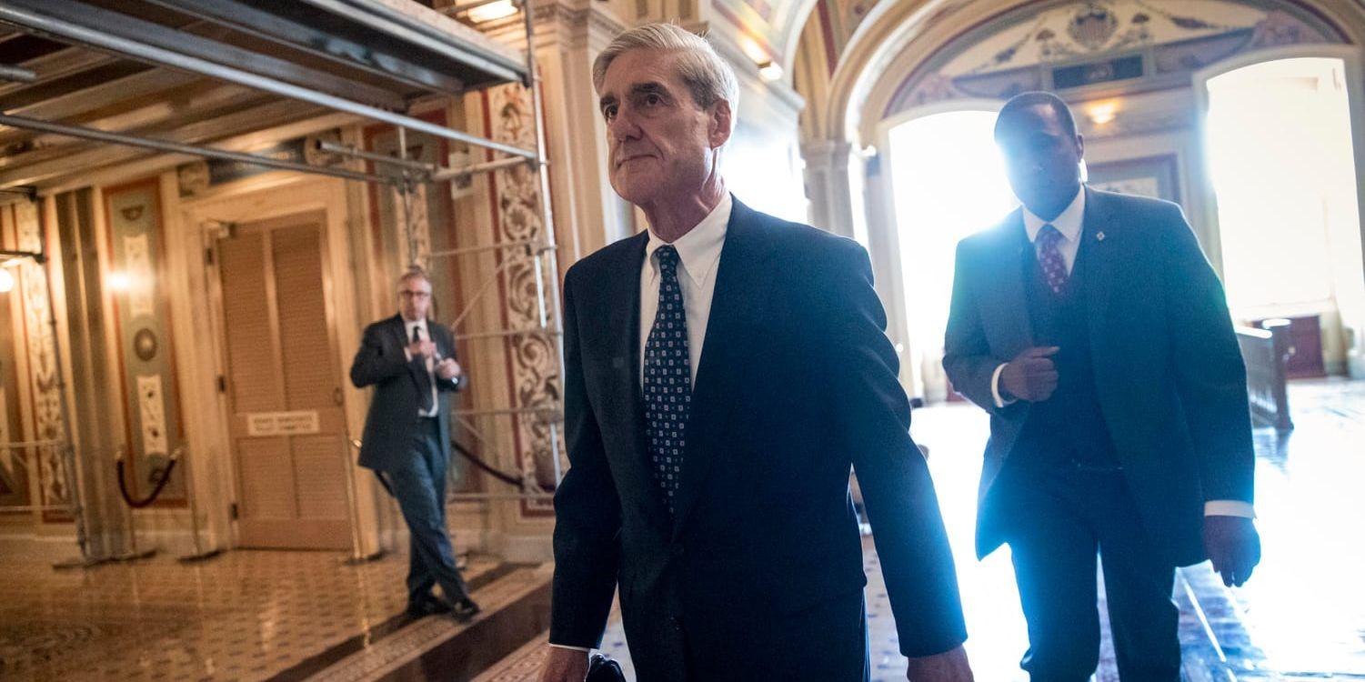 Den särskilde utredaren Robert Mueller är i rampljuset i Washington inför utsikten att någon ska delges misstankar i utredningen om rysk inblandning i förra årets valrörelse. Arkivbild.