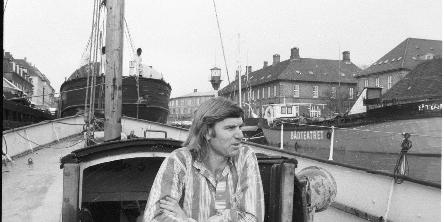 Författaren och äventyraren Troels Kløvedal ombord på Nordkaperen den 14 november 1979. Arkivbild.