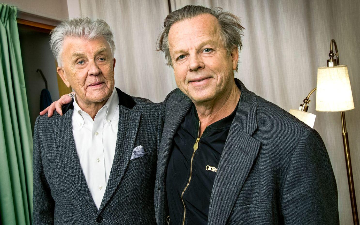 Sven-Bertil Taube och Krister Henriksson spelade mot varandra i "Påklädaren" på Dramaten 2018.