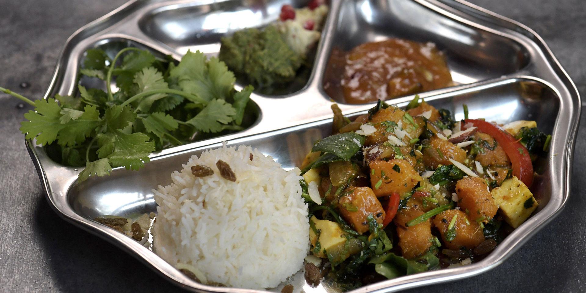 Smakstarkt och lättlagat – Pumpa paneer vadji, en typ av sidorätt som tillsammans med goda tillbehör blir en hel måltid.