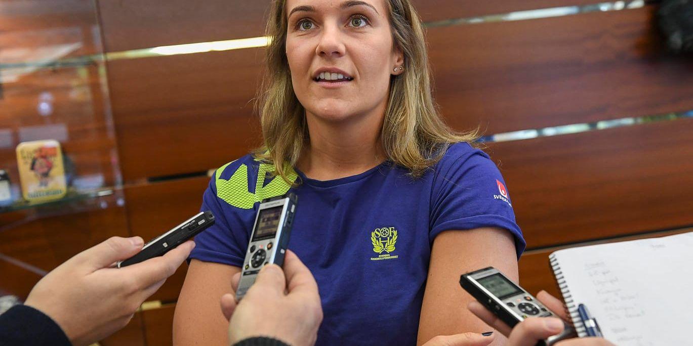 Sabina Jacobsen missar matcherna mot Ryssland. Arkivbild.