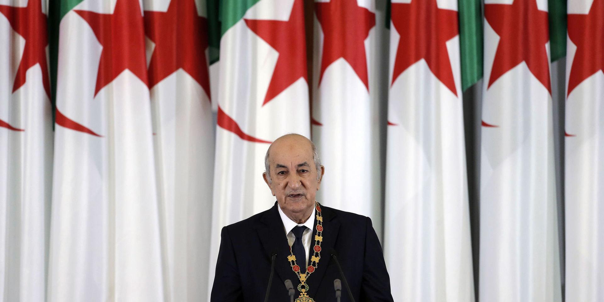 Att kritisera Algeriets president Abdelmadjid Tebboune sker inte ostraffat. Arkivbild.