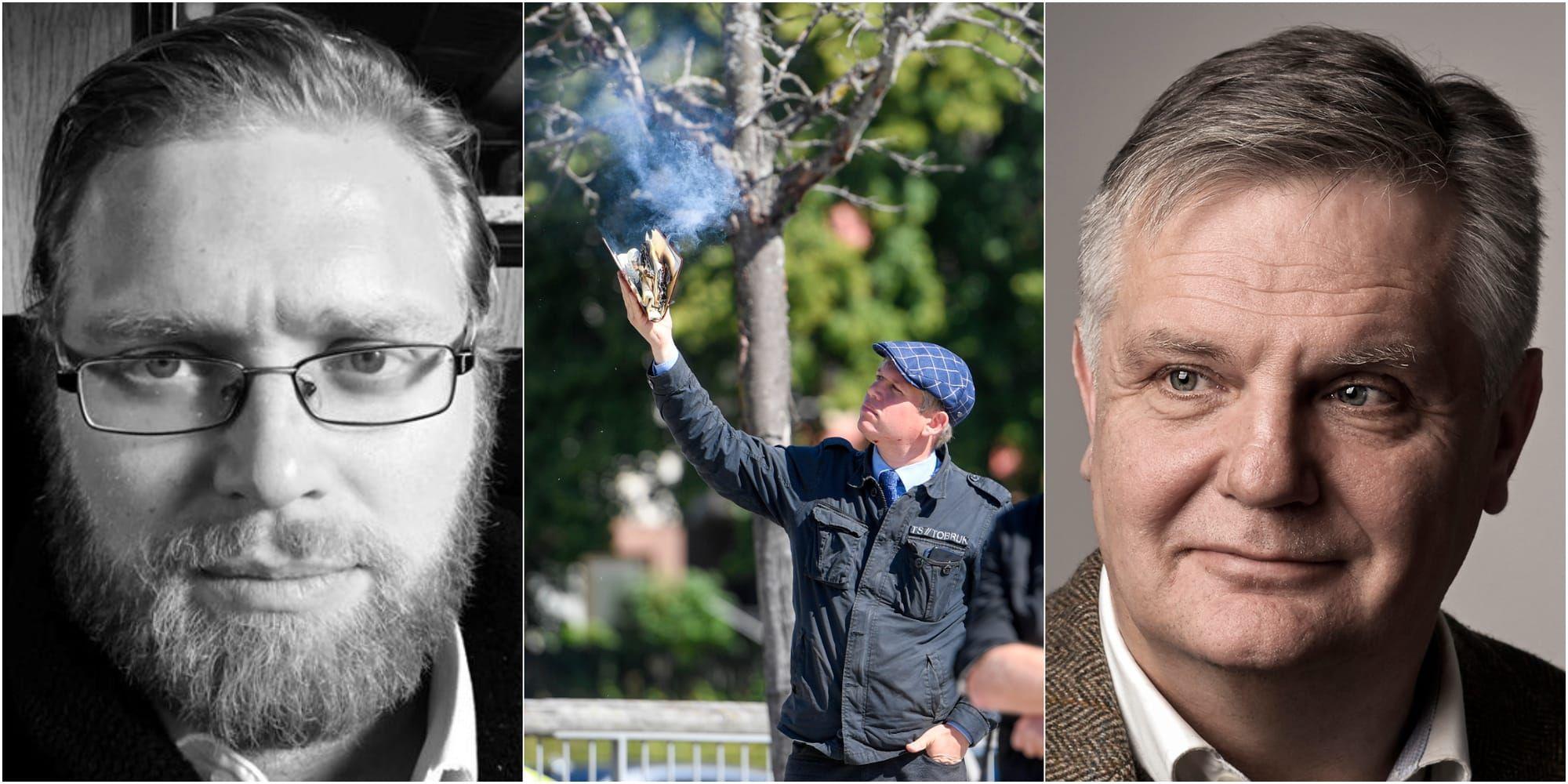 Detta är två vitt skilda saker. Att försvara den svenska konstitutionen är inte att ta ställning för - eller emot - Paludans politiska aktivism, skriver debattörerna.