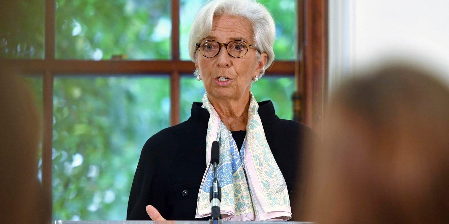 IMF-chefen Christine Lagarde tror att en reviderad överenskommelse mellan Argentina och IMF är nära. Arkivbild.