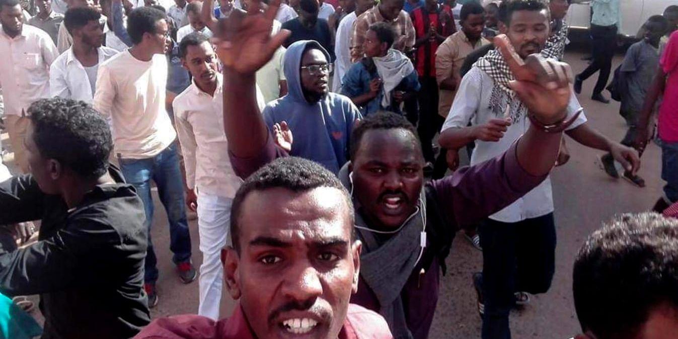 Demonstranter i Sudan har tagit upp slagorden från Arabiska våren: "Folket vill se regimens fall".
