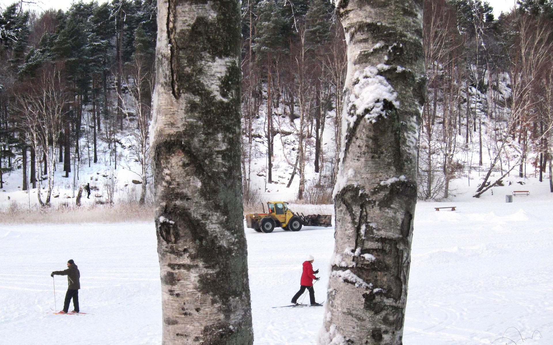  Vid julen 2010 kunde man åka skidor på Härlandatjärn.
