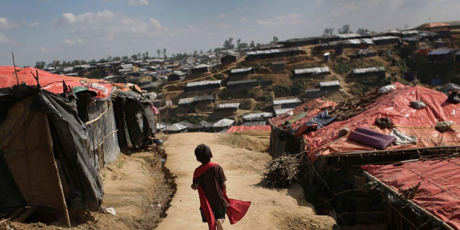 Ett flyktingläger för rohingyer i Kutupalong i Bangladesh.