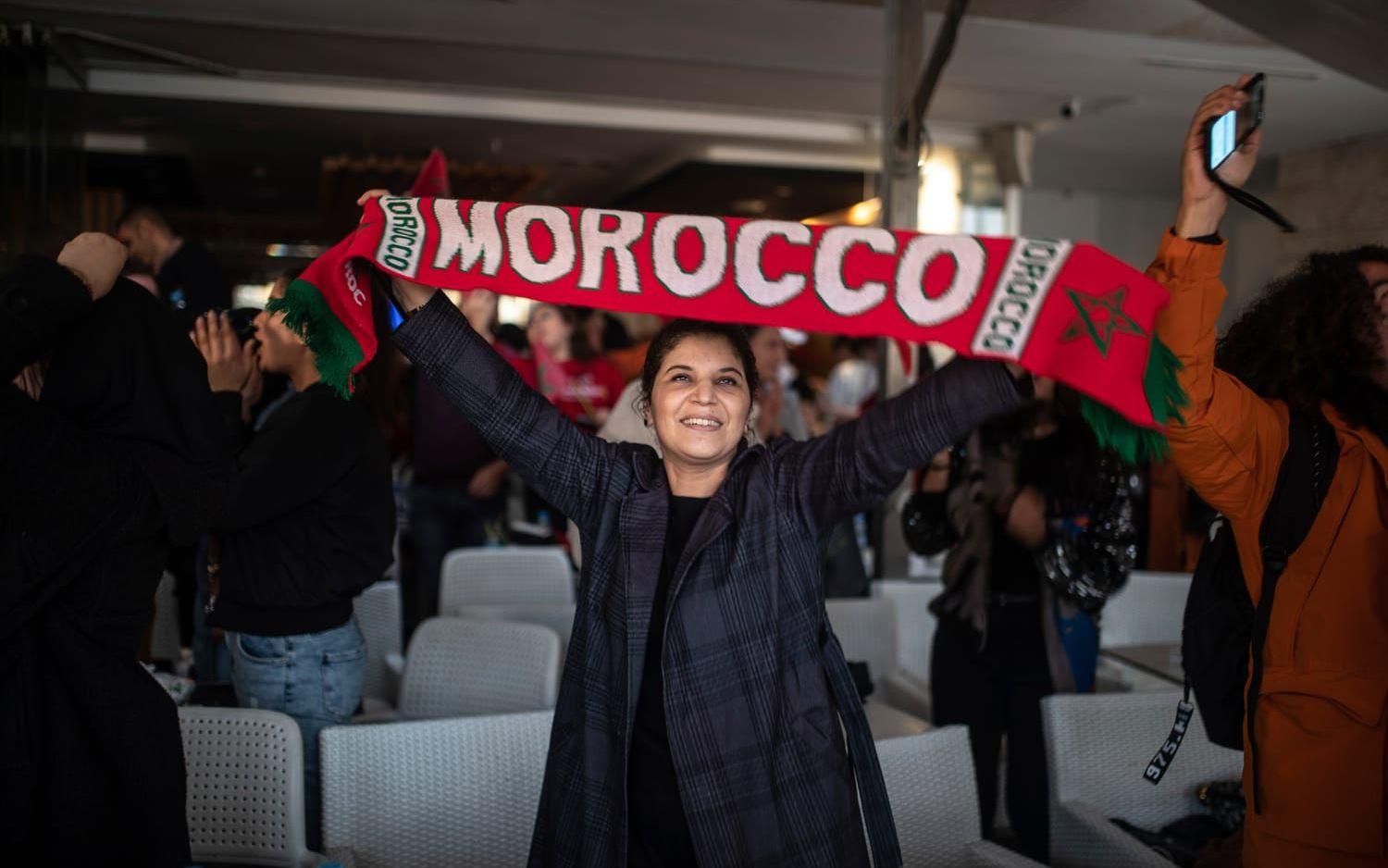 I Marockos huvudstad Rabat var firandet givetvis stort. 