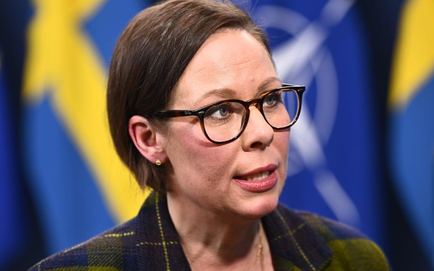 Utrikesminister Maria Malmer Stenergard (M) säger att Sverige inte har möjlighet att hjälpa svenskarna i konvojen. Arkivbild.