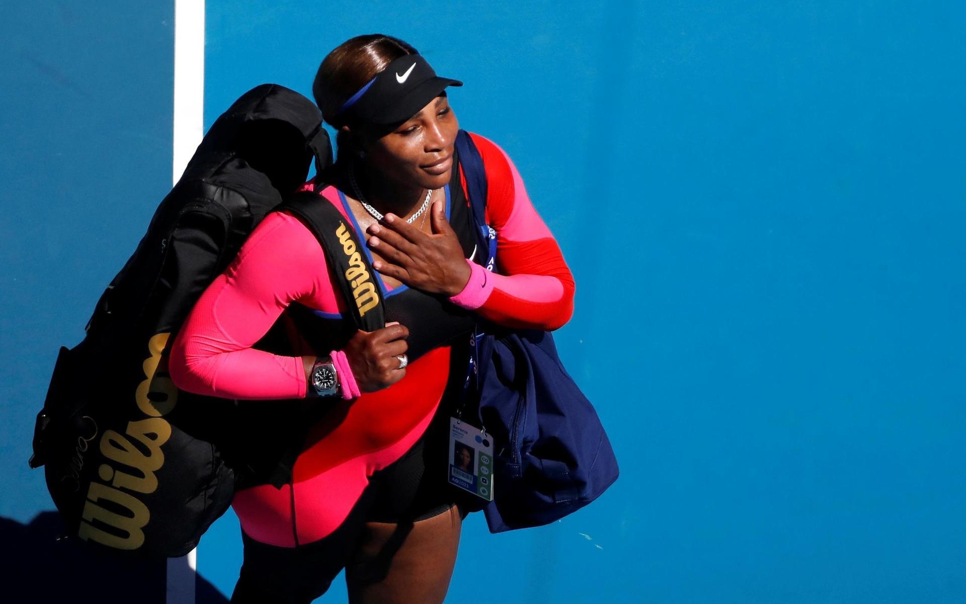 Serena Williams skickar en hälsning till Wood efter olyckan. 