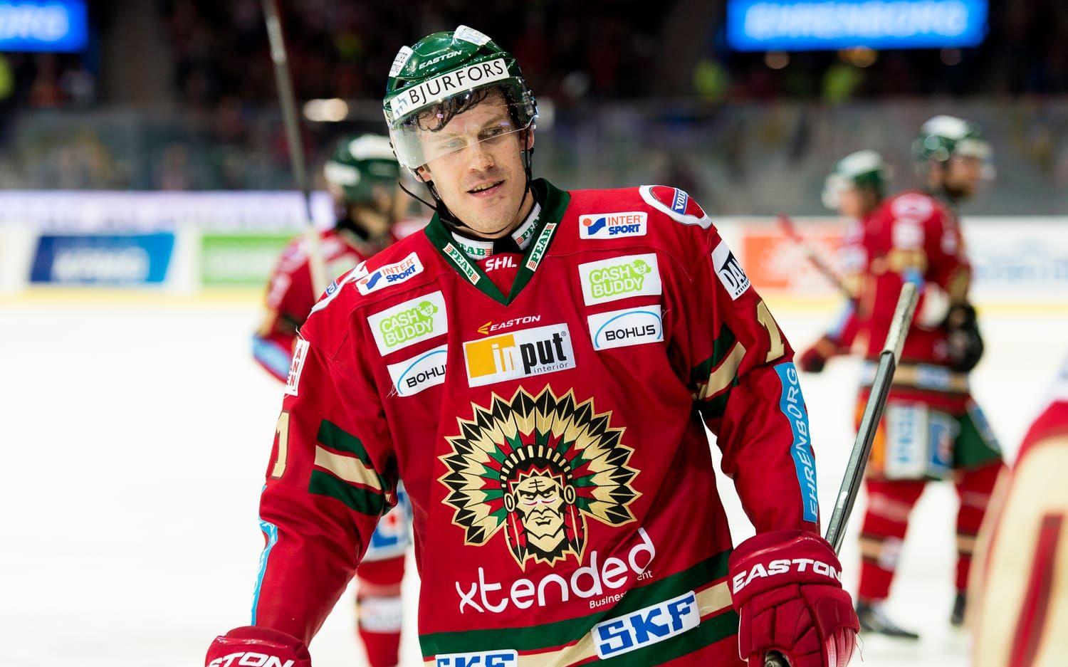 I en av hans sista matcher – mot Luleå. Bild: Bildbyrån