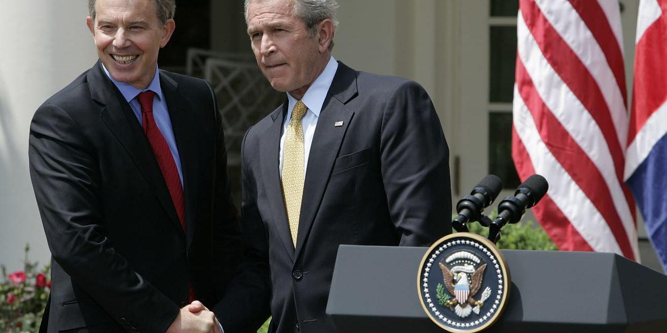 George Bush och hans brittiska nära allierade Tony Blair ignorerade rapporterna från FN. 