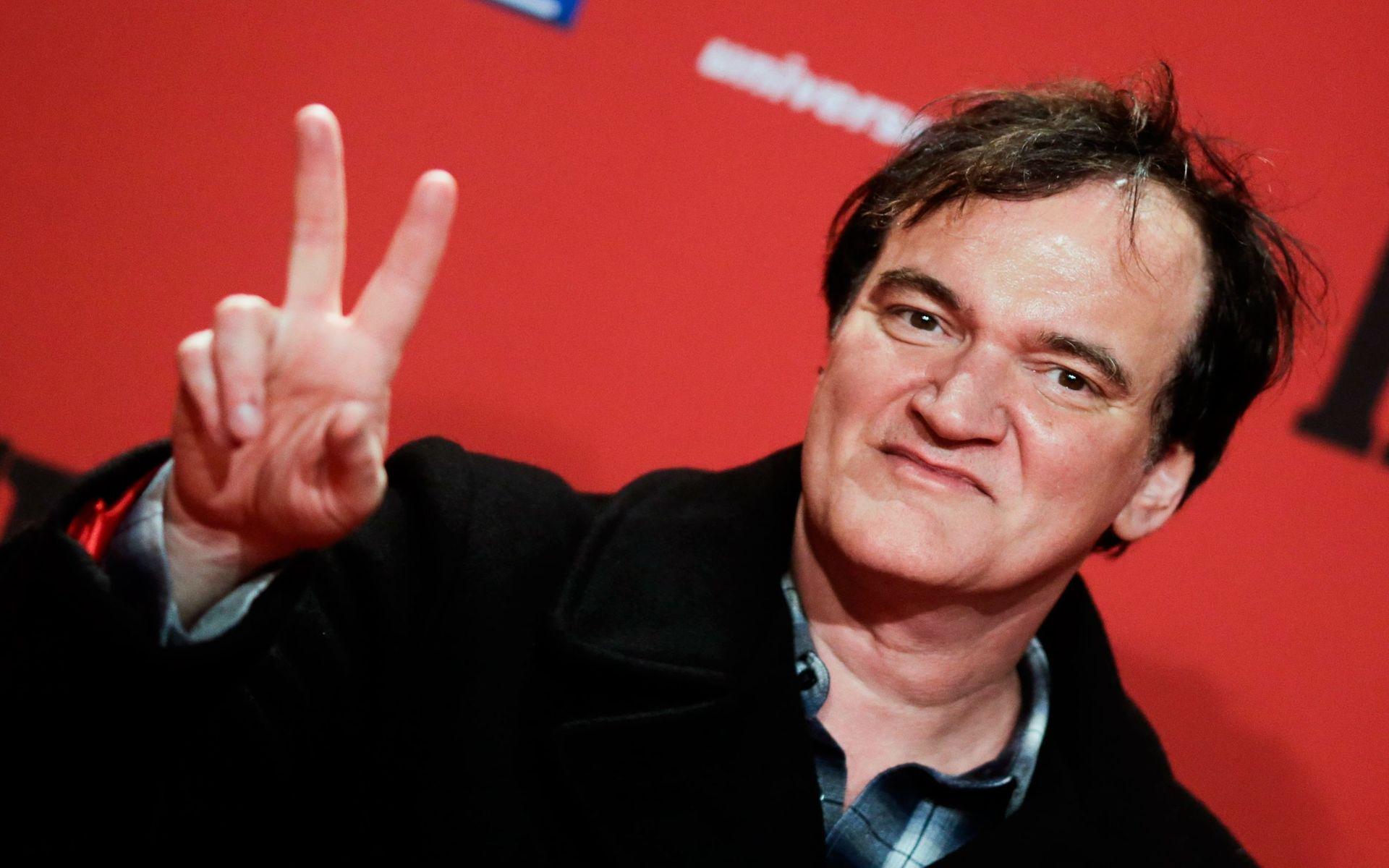 Quentin Tarantino inför premiären av hans film &apos;The hateful eight&apos; in Berlin,