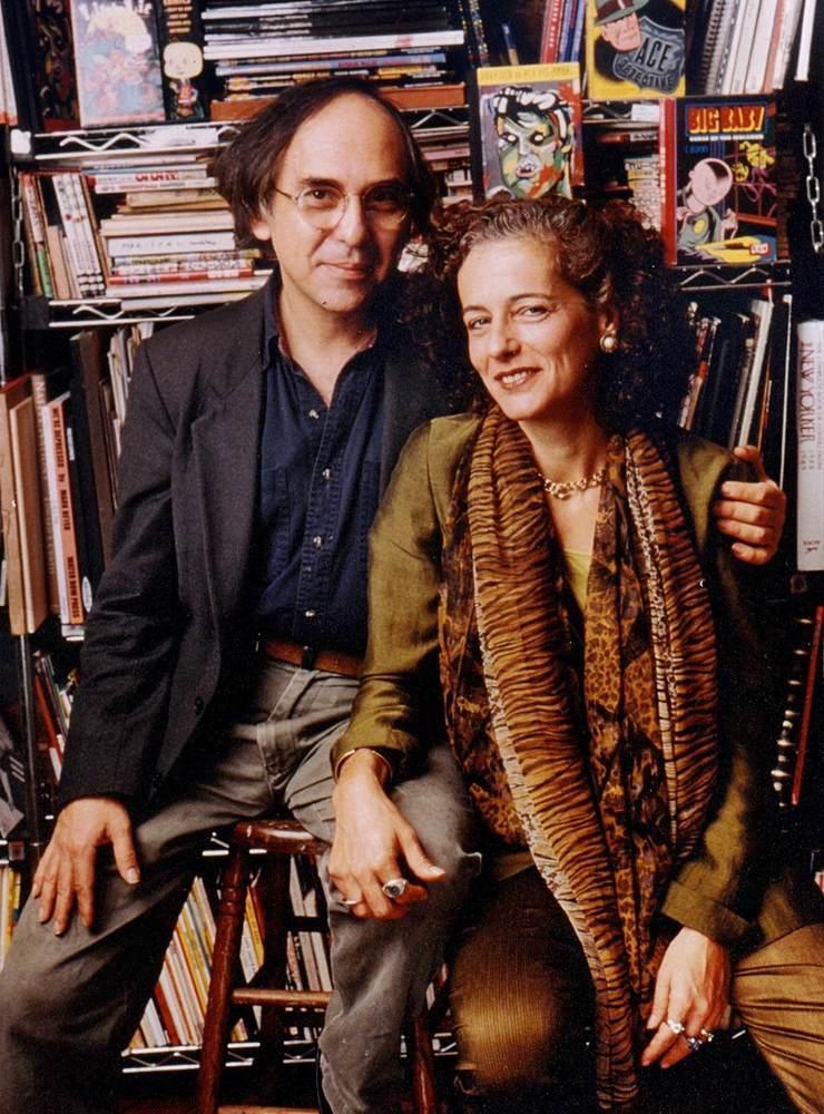 Författaren Art Spiegelman tillsammans med sin hustru  Francoise Mouly.
