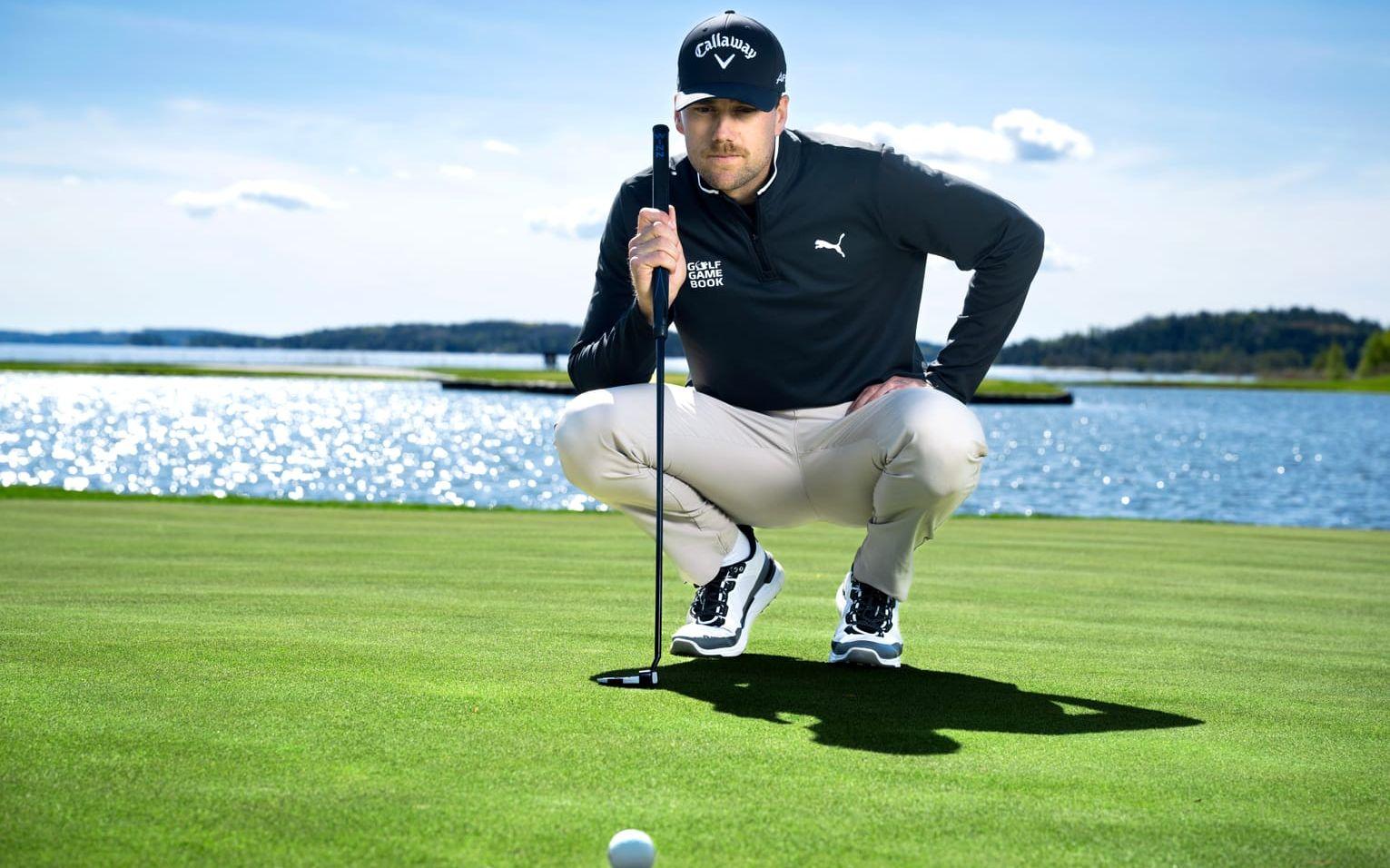 Mikael Lindberg laddar upp på Bro Hof inför PGA-mästerskapen i USA nästa vecka.