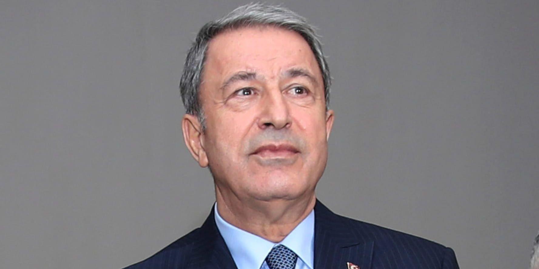 Turkiets försvarsminister Hulusi Akar. Arkivbild.